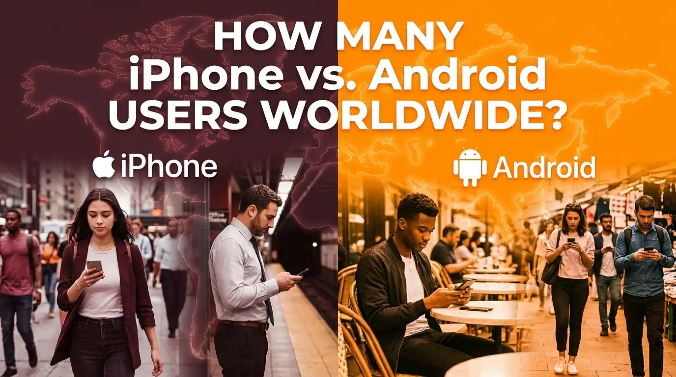 How many iPhone vs Android users worldwide